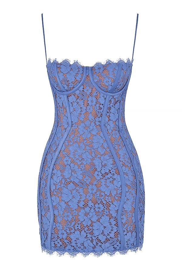 Lala  Lavender Lace Mini Dress — image 14