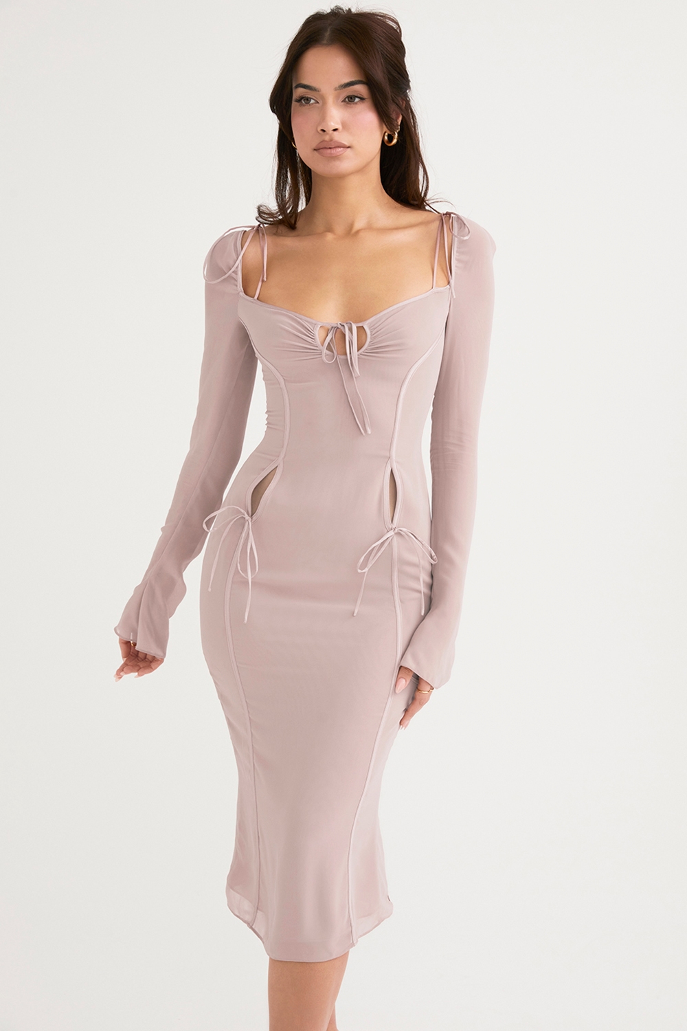 Ophelia  Crystal Cutout Midi Dress — image 4