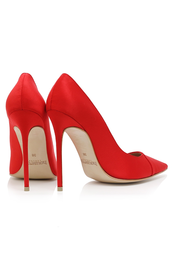 PARIS  5" Scarlet Satin Pointy Toe Heels — image 5