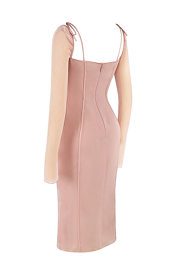 Ophelia  Blush Cutout Midi Dress — image 15