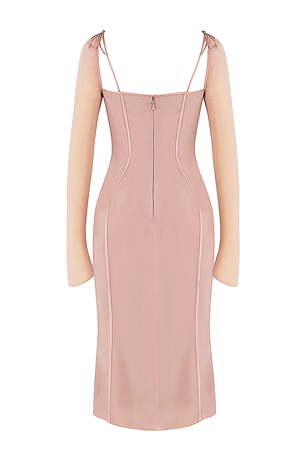 Ophelia  Blush Cutout Midi Dress — image 16