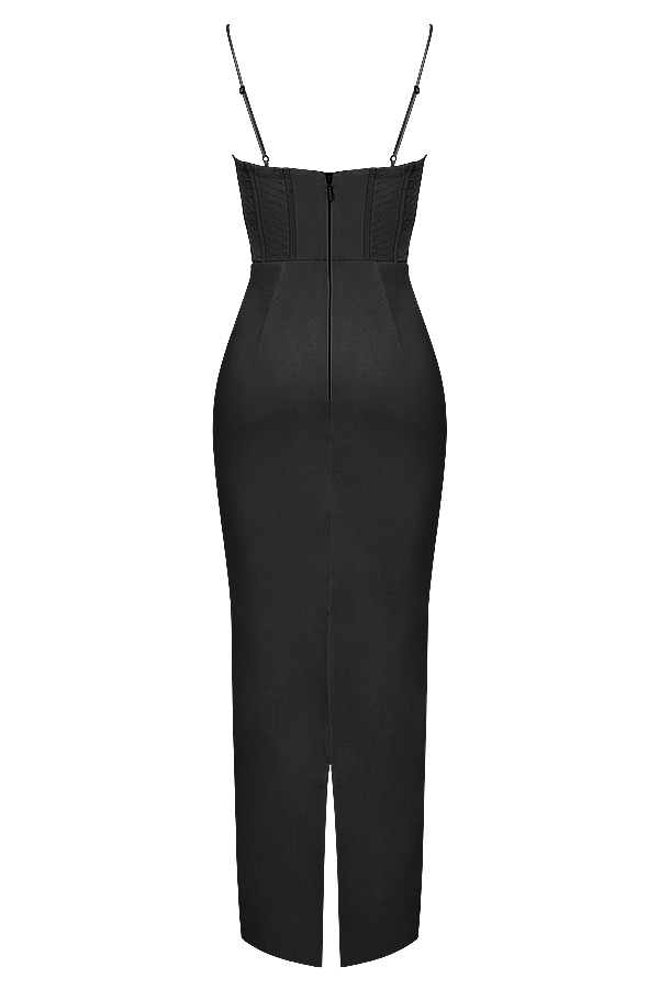 Charmaine  Black Corset Maxi Dress — image 13