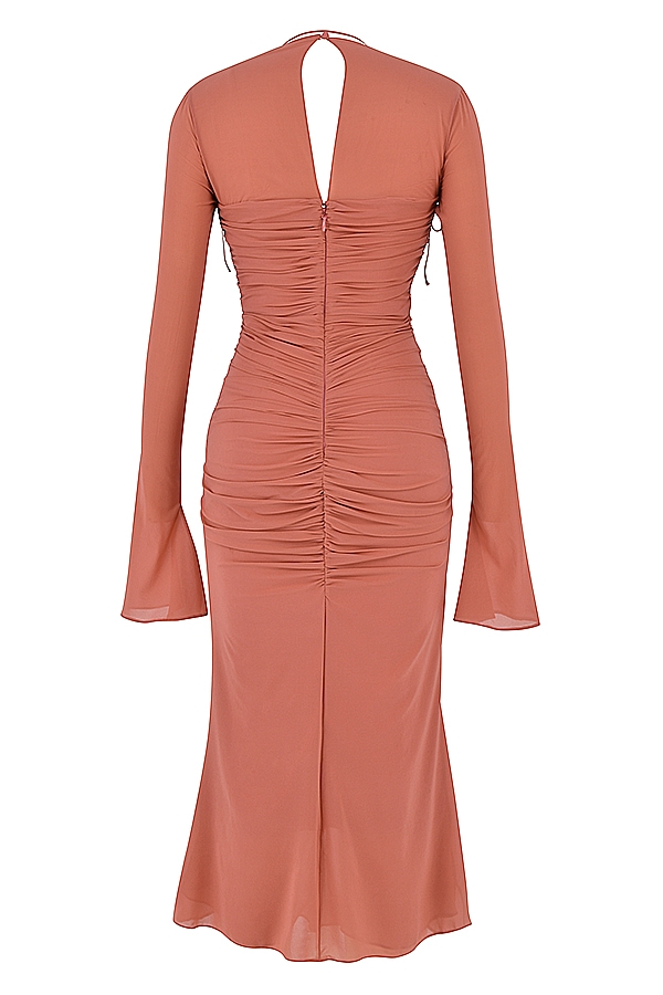 Reine  Rose Real Silk Ruffle Midi Dress — image 15
