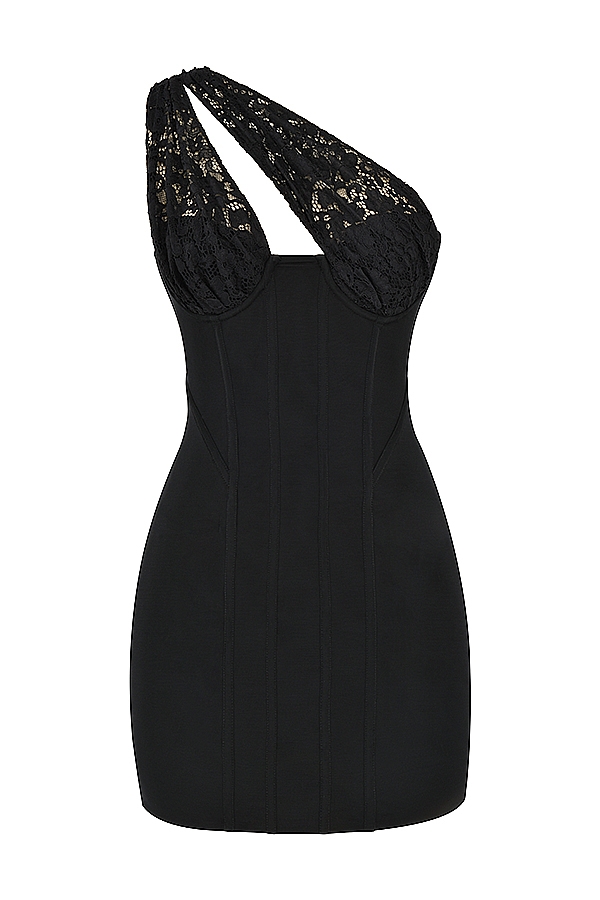 Lily  Black Lace Mini Dress — image 12