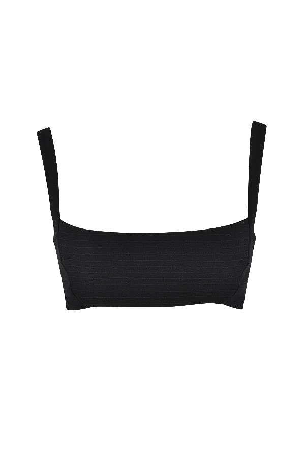 Luciana  Black Pleated Bandeau Top — image 12