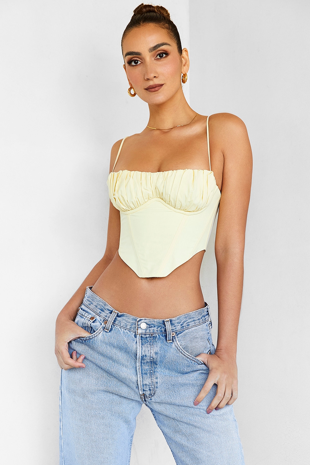Follie Mistress Rocks  Lemon Cropped Corset - SALE — image 3
