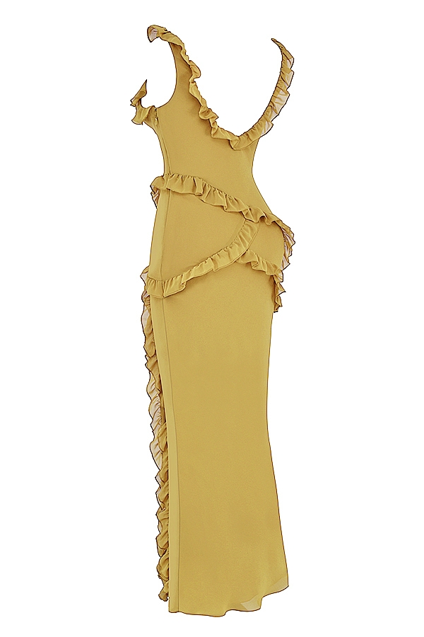 Pixie  Olive Ruffle Maxi Dress — image 15