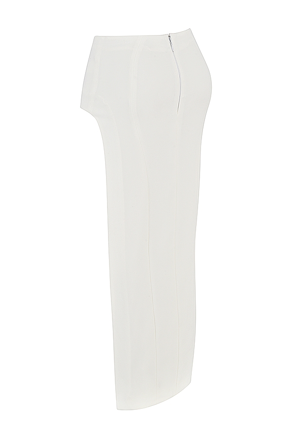 Francesca  Ivory Thigh Split Midi Skirt — image 13