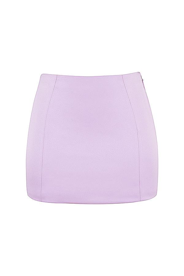 Elodie  Orchid Satin Mini Skirt — image 11