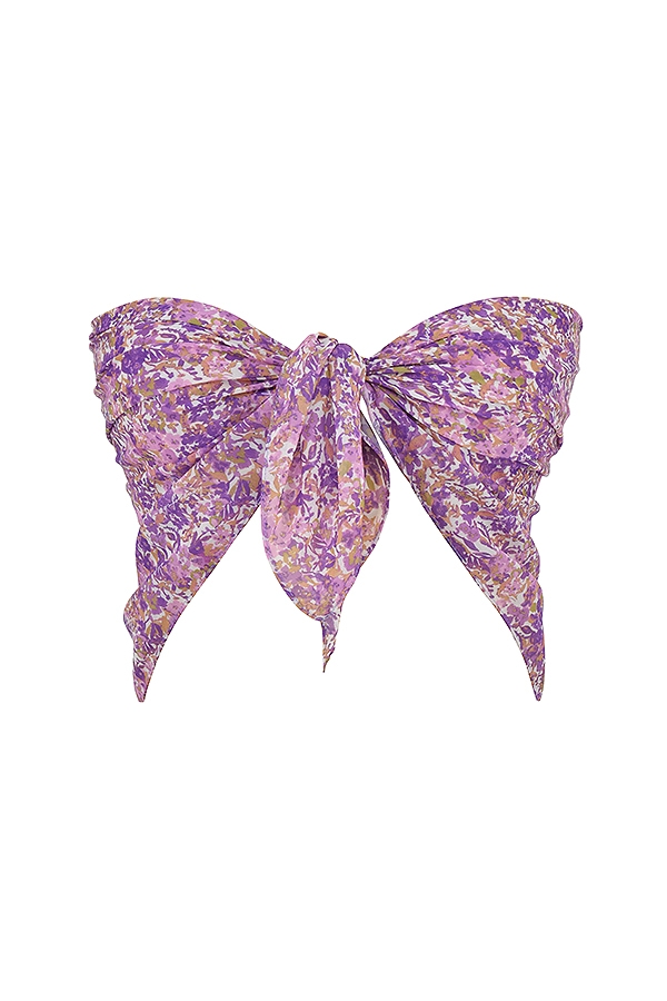 Paros  Violet Floral Multi Use Scarf — image 7