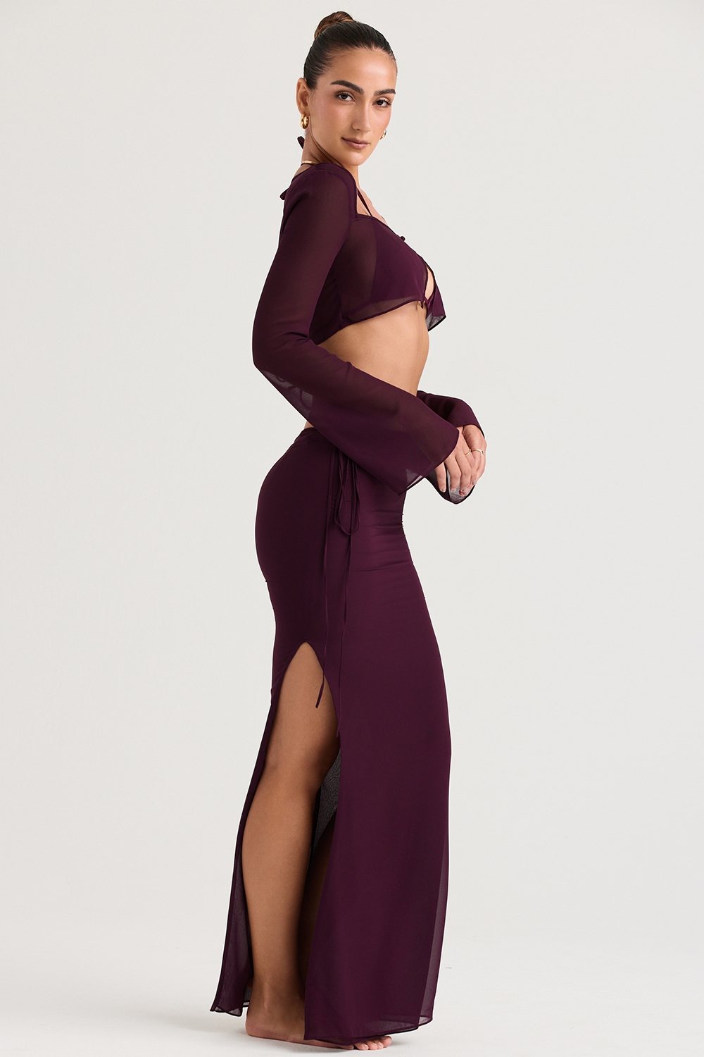 Amalfi  Prune Cutout Maxi Skirt — image 7