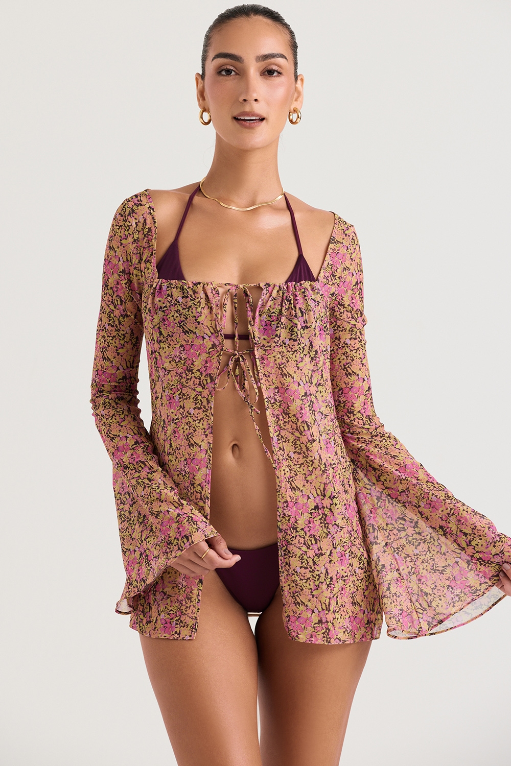 Provence  Olive Floral Cover Up — image 1