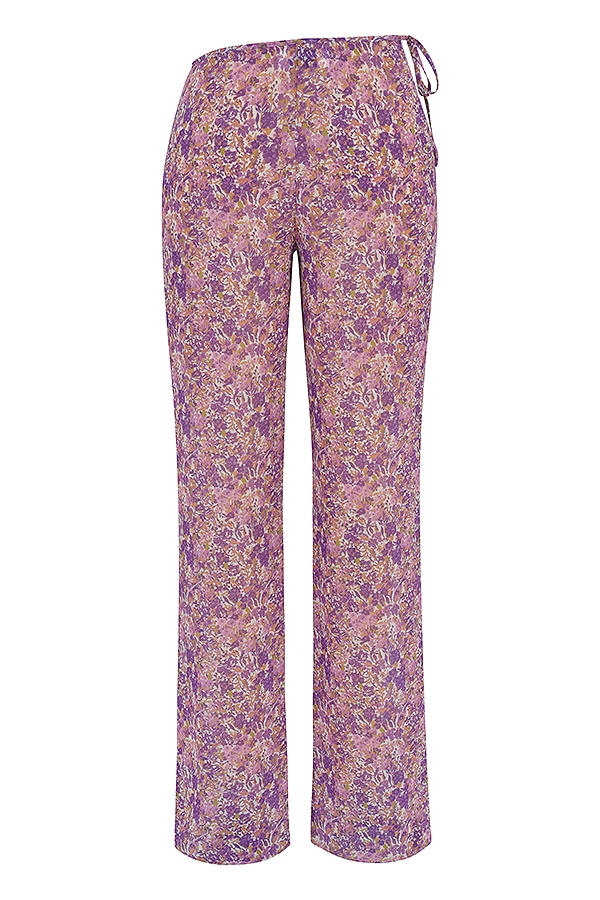 Keala  Violet Floral Cutout Trousers — image 11