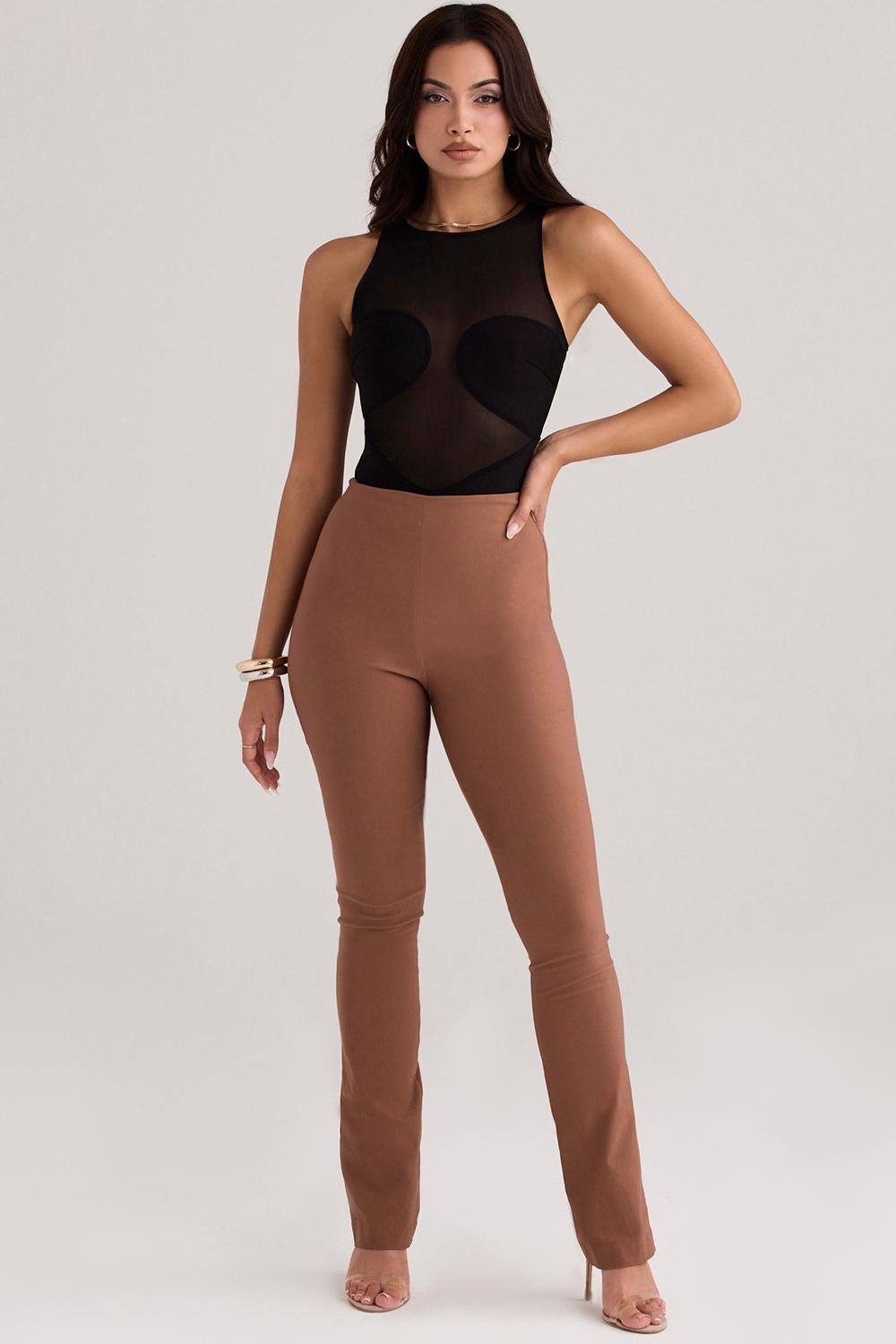Chiara  Black Sleeveless Bandage Bodysuit — image 2