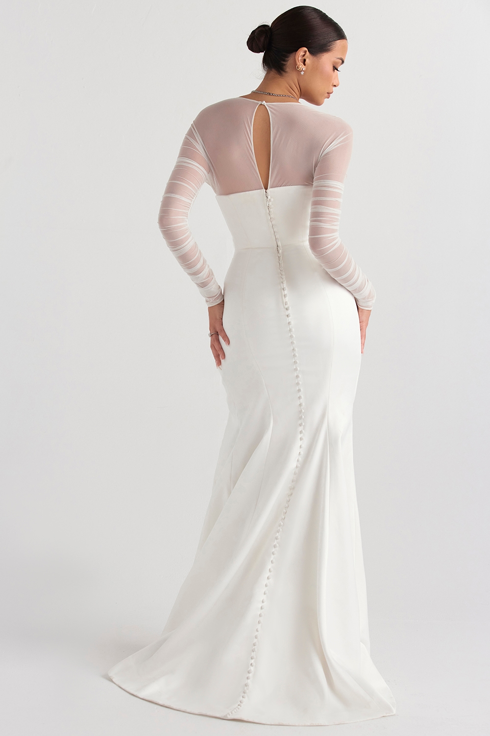 Elise  White Satin Bridal Gown — image 12