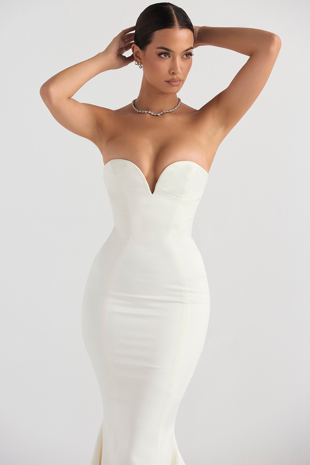 Giselle  Ivory Satin Strapless Bridal Gown — image 6
