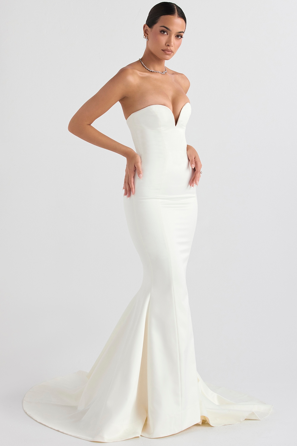Giselle  Ivory Satin Strapless Bridal Gown — image 8
