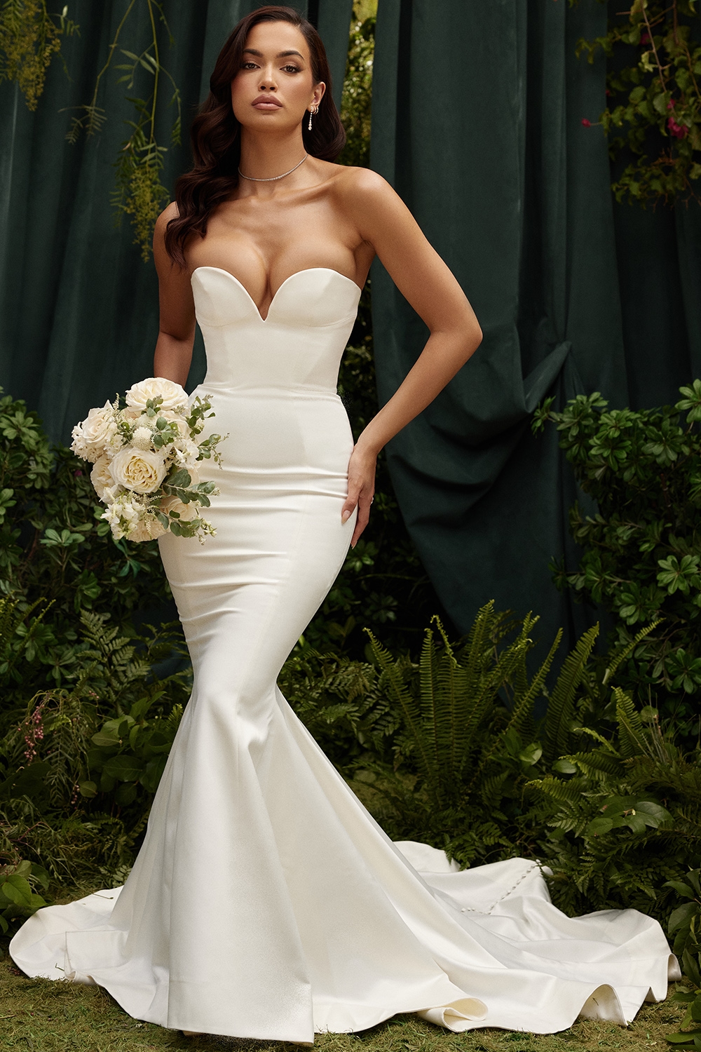 Giselle  Ivory Satin Strapless Bridal Gown — image 14