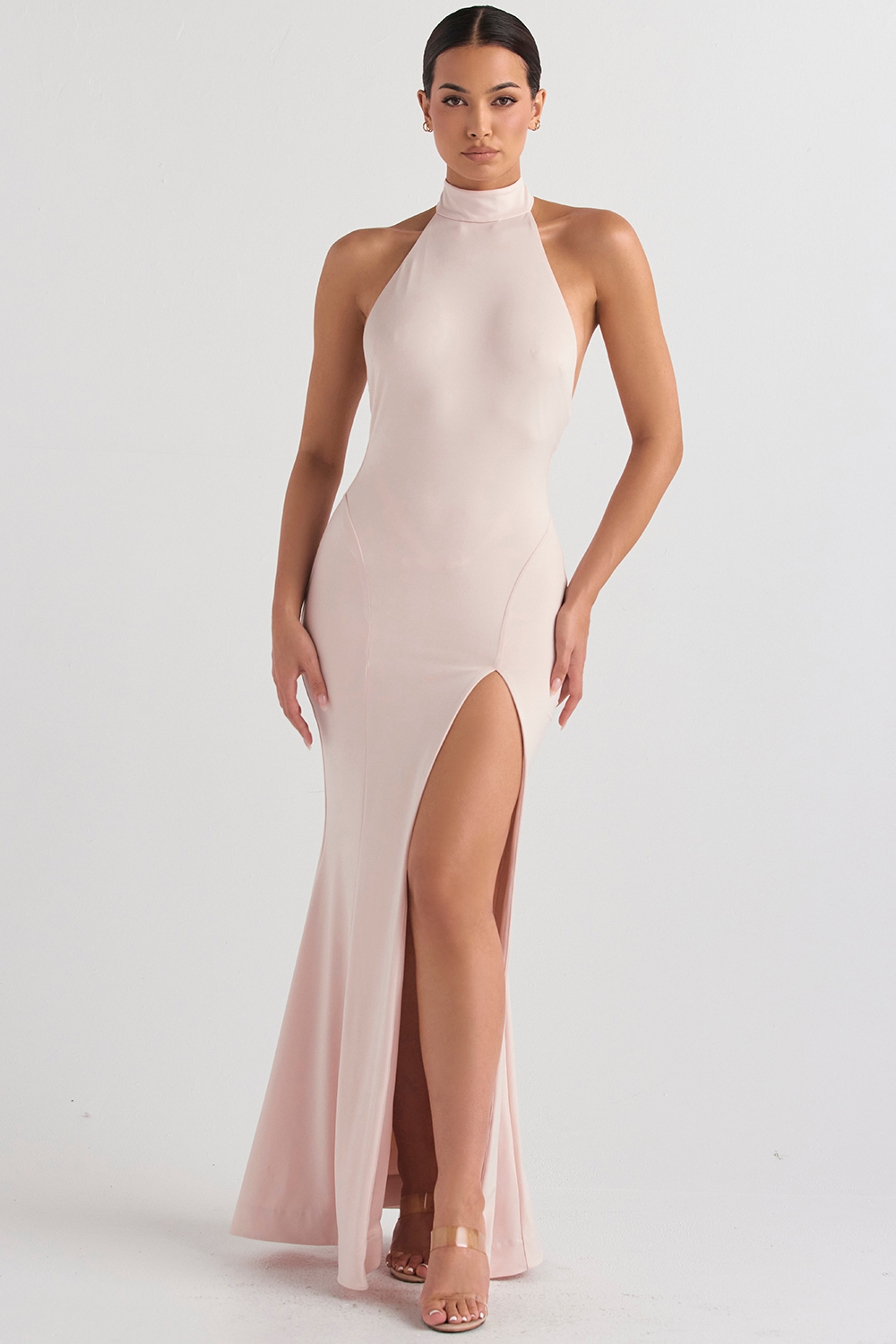 Juliette  Blush Halter Gown — image 2