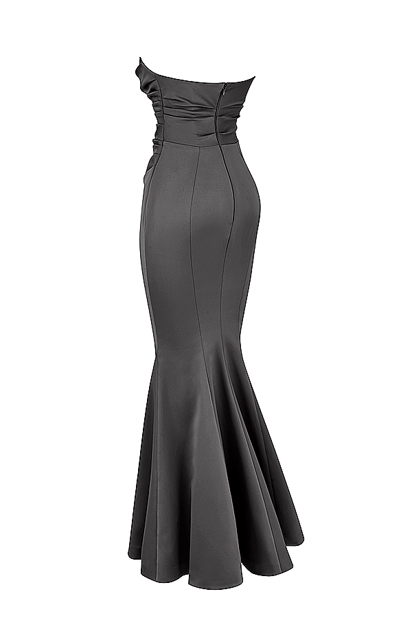 Fleur  Shadow Satin Strapless Gown — image 10