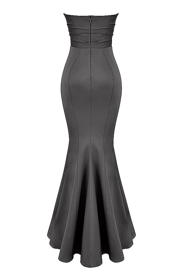 Fleur  Shadow Satin Strapless Gown — image 11