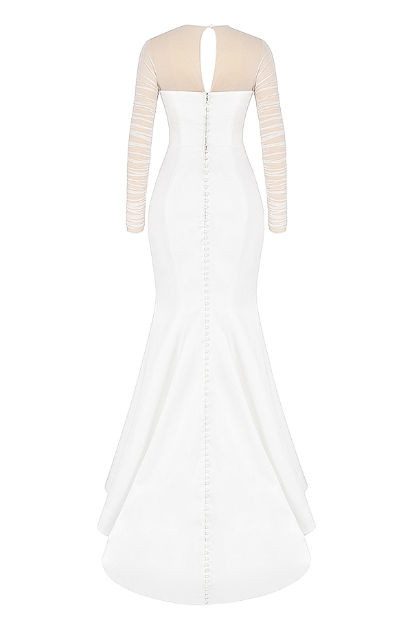 Elise  White Satin Bridal Gown — image 19