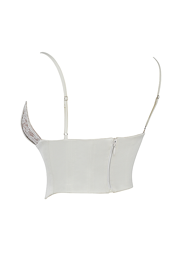 Emilee  Ivory Satin and Lace Corset — image 13