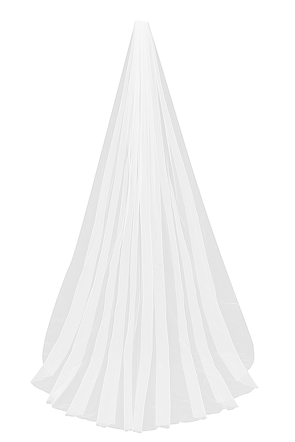 Leone  White Ultra Long Soft Tulle Veil — image 16