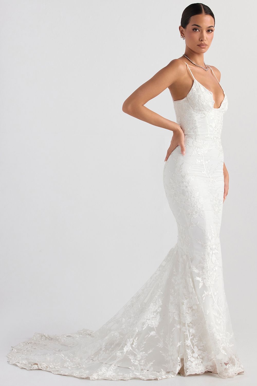 Solene  White Lace Bridal Gown — image 7