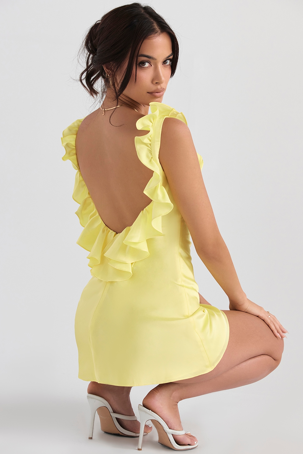 Tink  Buttercup Satin Ruffle Mini Dress — image 12