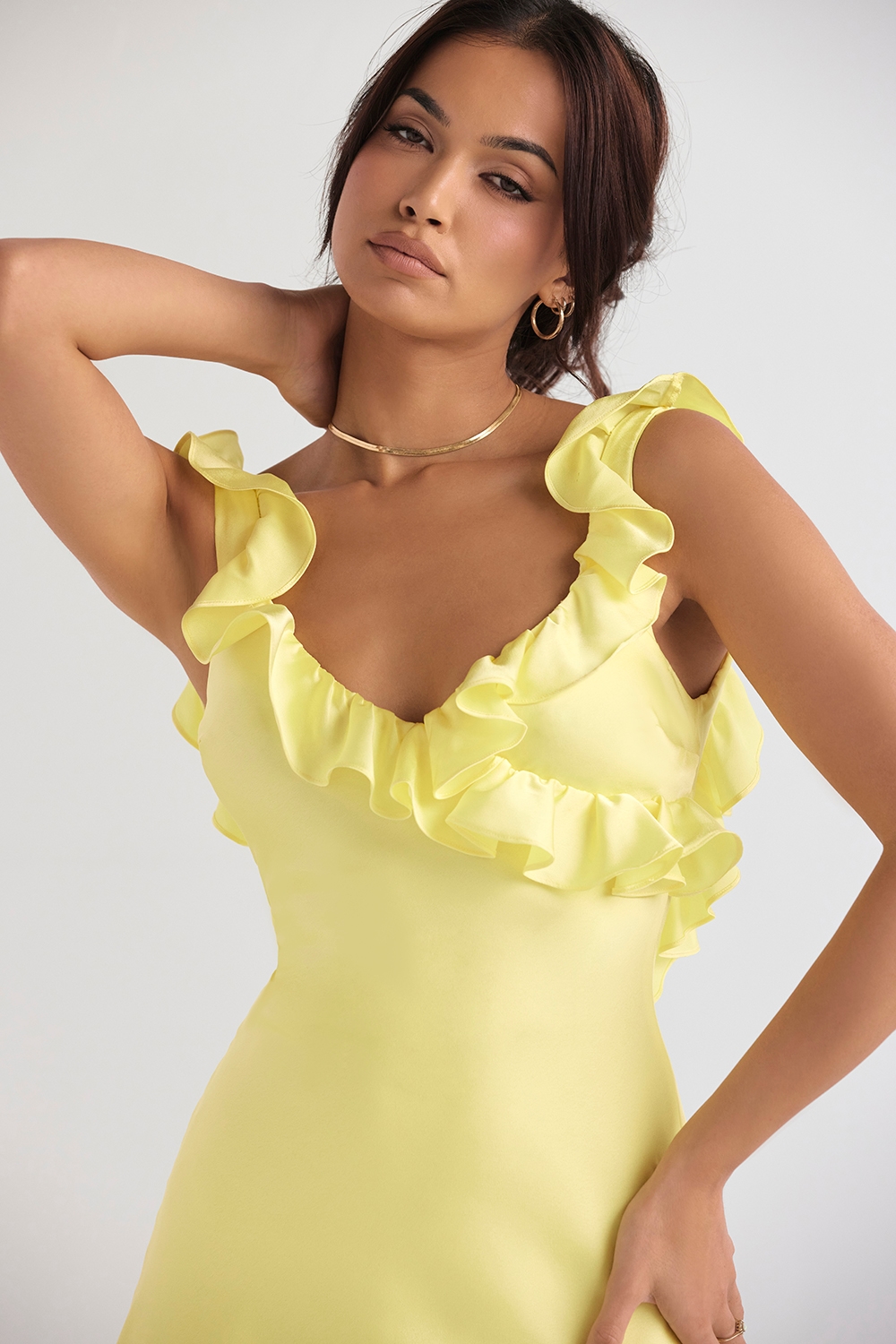 Tink  Buttercup Satin Ruffle Mini Dress — image 6
