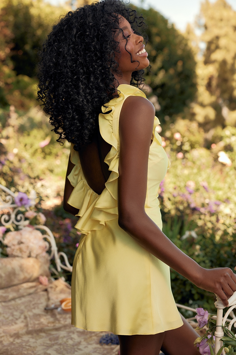 Tink  Buttercup Satin Ruffle Mini Dress — image 2