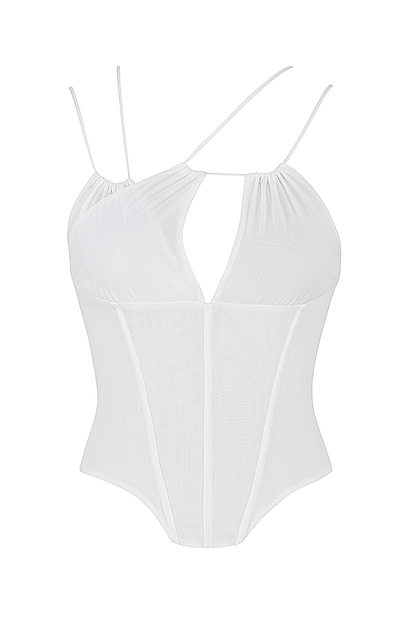 Orla  White Chiffon Strappy Corset — image 17