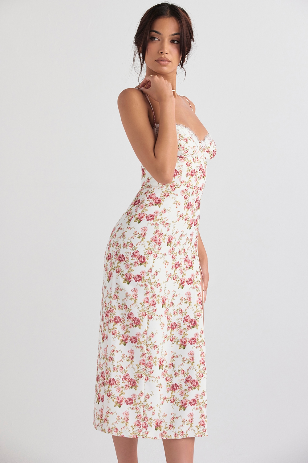 Charlotte  Rose Print Corset Midi Sundress — image 10