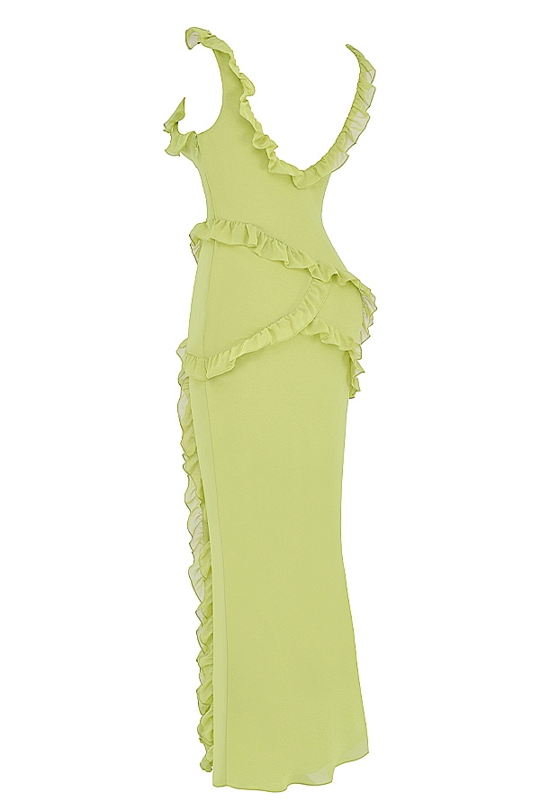 Pixie  Lime Ruffle Maxi Dress — image 17
