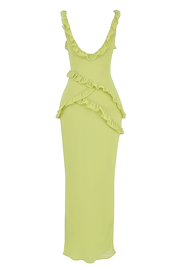 Pixie  Lime Ruffle Maxi Dress — image 18
