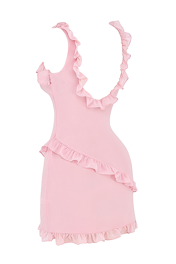 Tania  Pink Quartz Ruffle Mini Dress — image 15