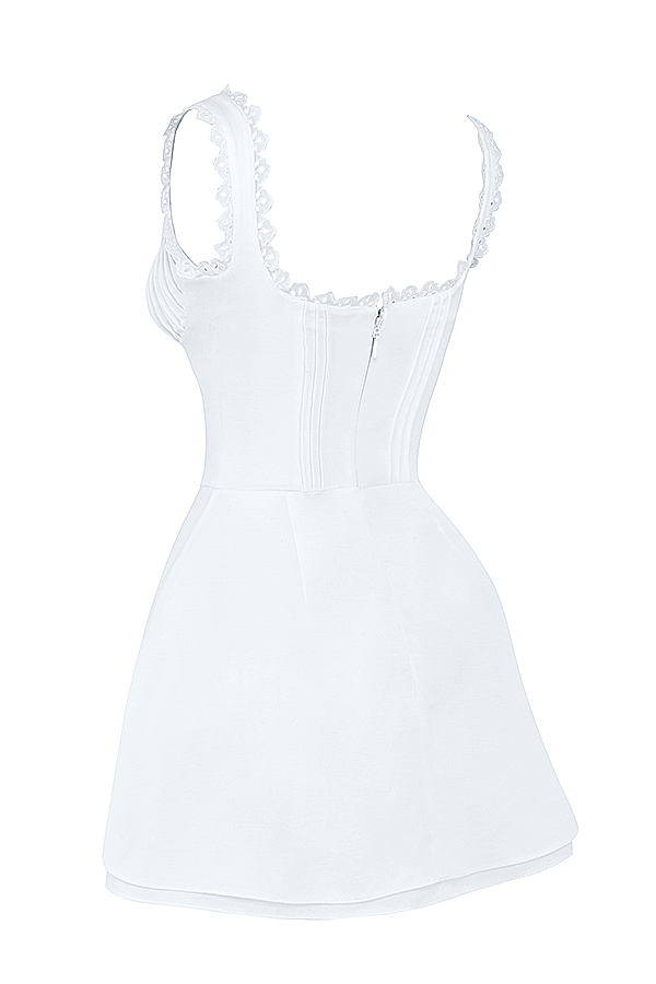 Tilly  White Pin Tuck Mini Dress — image 16