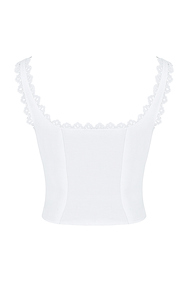 Amber  White Lace Trim Top — image 18