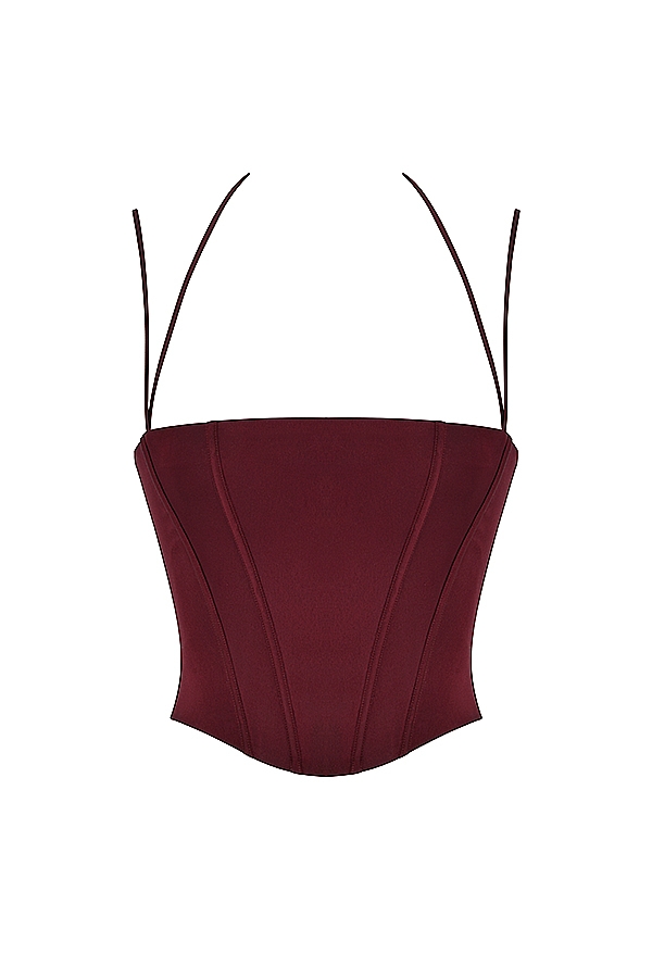 Chantelle  Wine Satin Corset — image 13