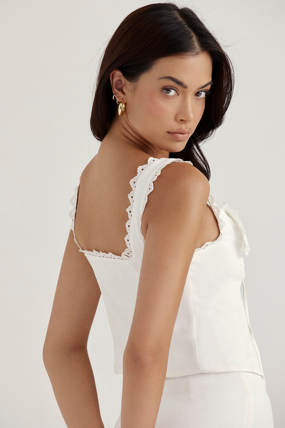 Amber  White Lace Trim Top — image 12