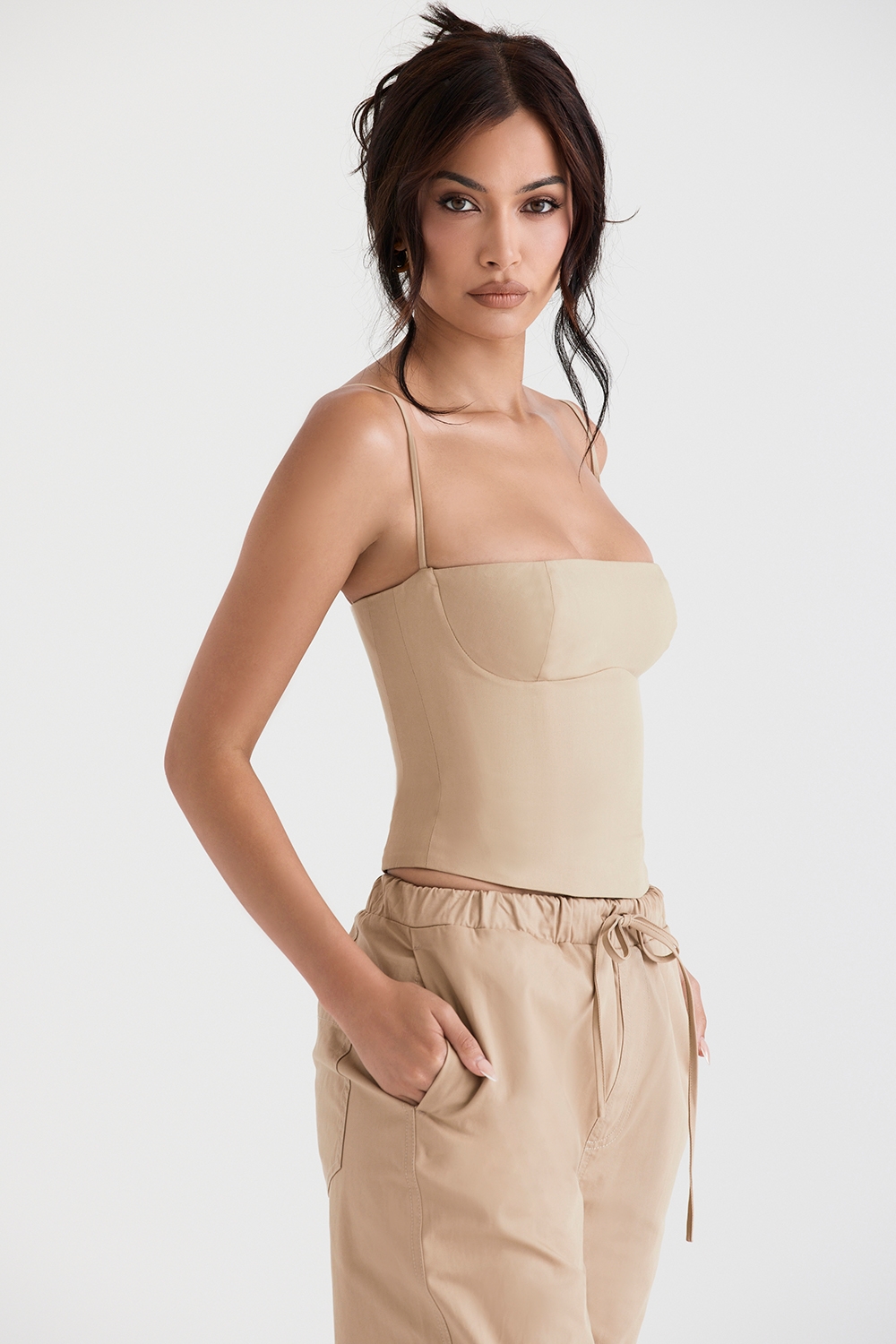 Audette  Camel Structured Corset — image 7