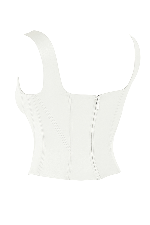 Rafa  Ivory Satin Longline Corset — image 12