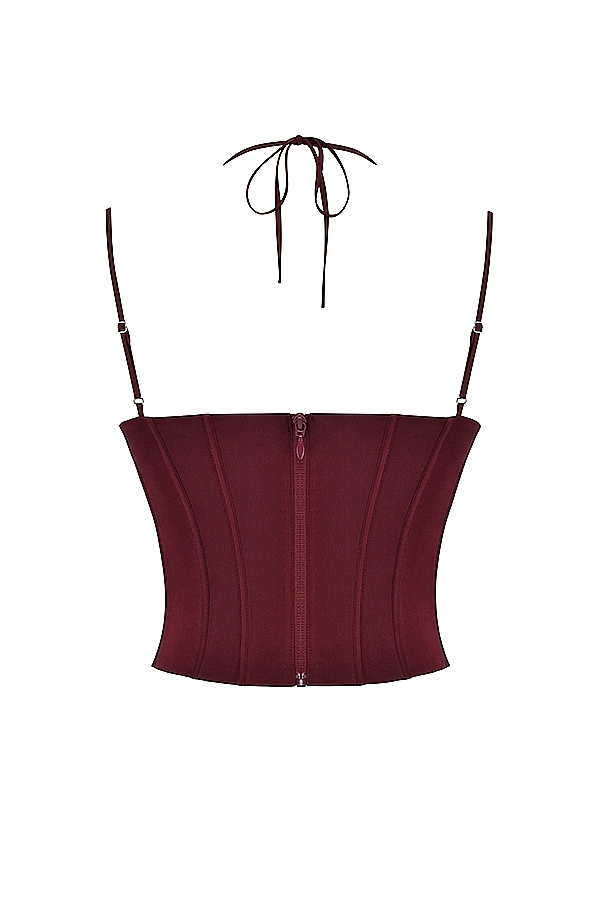 Chantelle  Wine Satin Corset — image 15