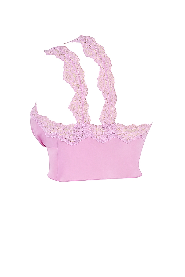 Lorena  Pink Floaty Cropped Top — image 13
