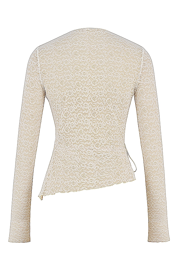 Leala  Ivory Floral Lace Trim Top — image 17
