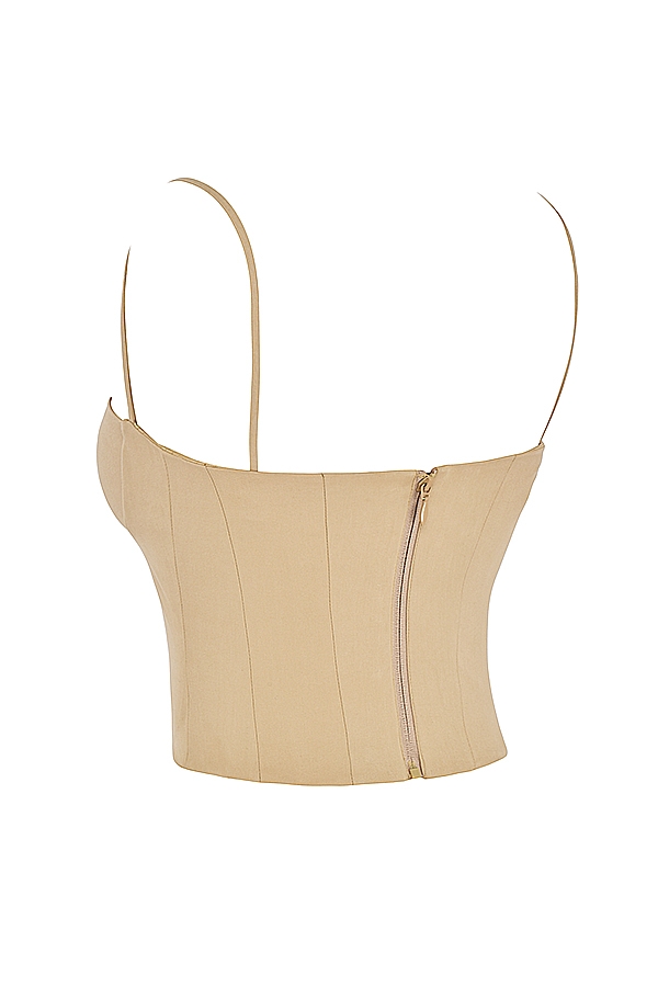 Audette  Camel Structured Corset — image 11