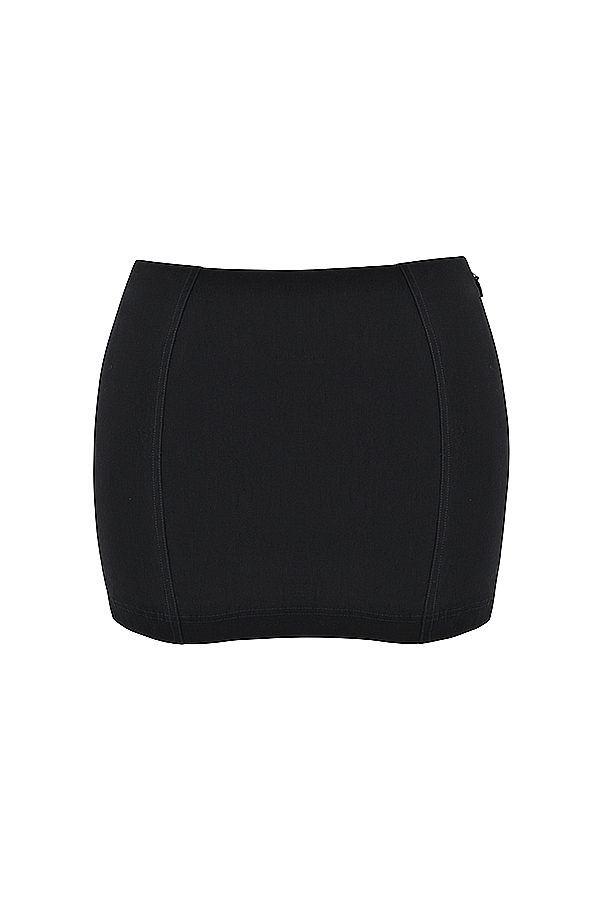 Nisha  Black Sculpting Mini Skirt — image 11