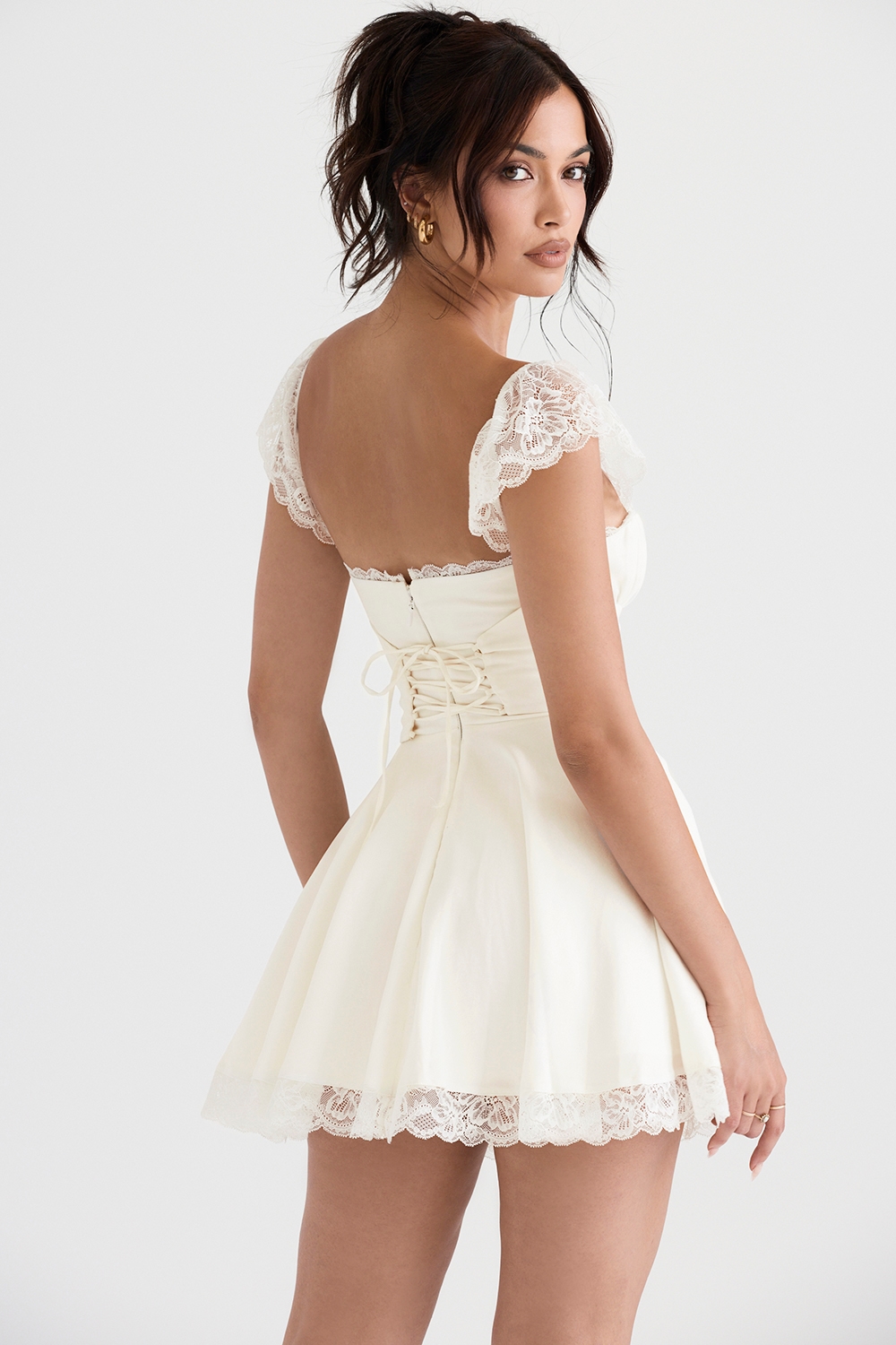 Kaia  Ivory A-Line Mini Dress — image 8