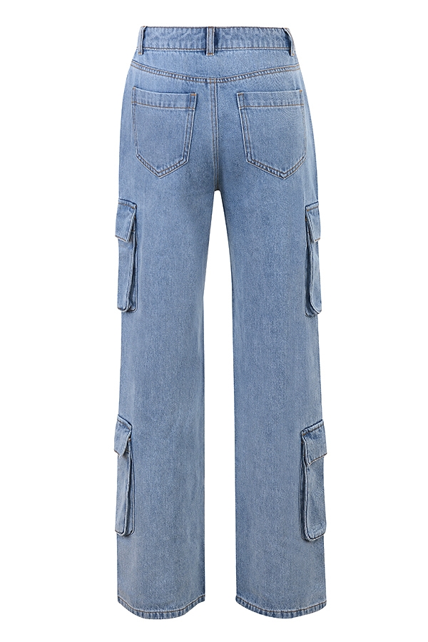Ria  Blue Washed Utility Jeans — image 9